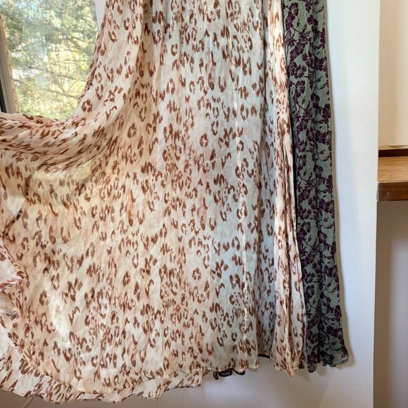 NWT Free People Oasis Printed Maxi Skirt Skort Floral Green 6 - Picture 8 of 13
